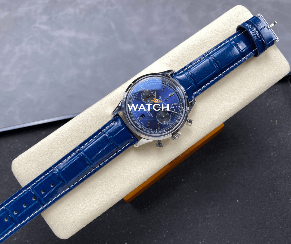 Breitling Chronometer Premier - Blue Dial - Blue Leather Strap 3