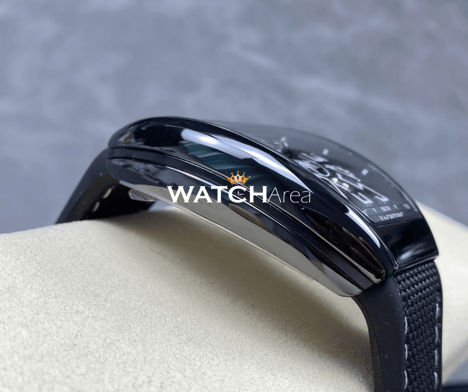 Franck Muller Vanguard - Black Dial - Black Nylon & Rubber Strap 4