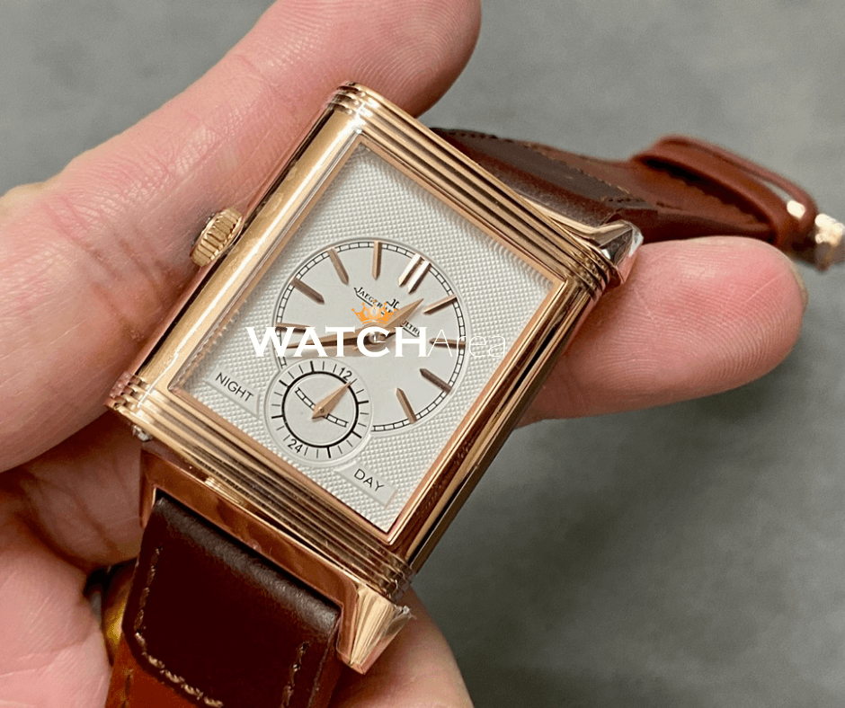 Jaeger-LeCoultre Reverso - Slate Gray/White Dial - Brown Leather Strap 6