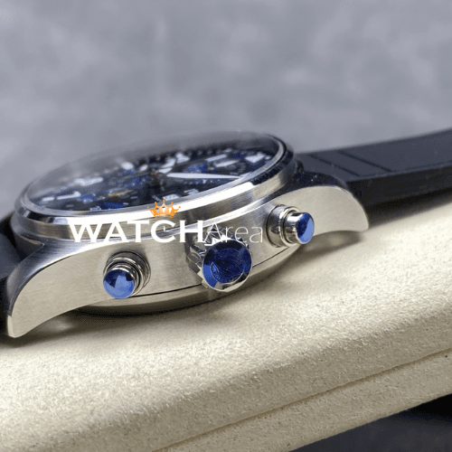 IWC - Pilot's Watch - Blue Dial - Black Rubber Strap 4