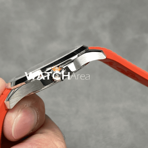 Patek Philippe Aquanaut - Black Dial - Red Strap 4