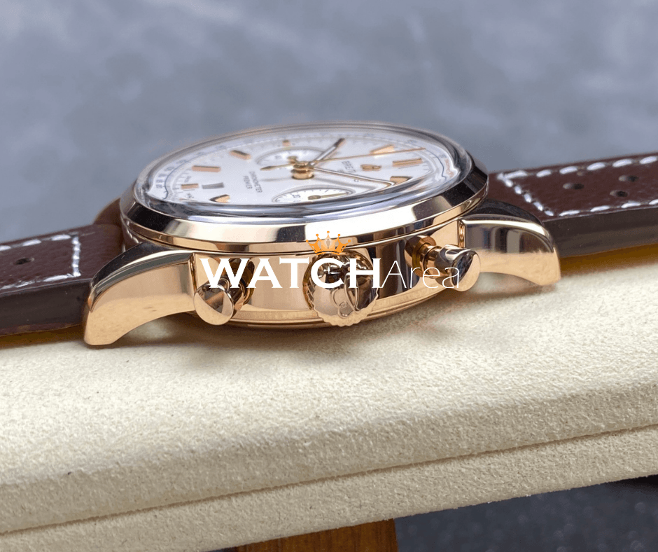 Breitling Chronometer Premier - White Dial - Brown Leather Strap 4