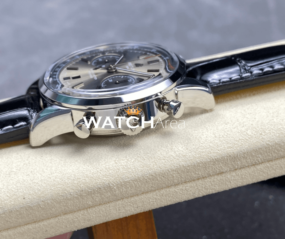 Breitling Chronometer Premier - Gray Dial - Black Leather Strap 4
