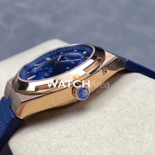 Vacheron Constantin - Overseas/Moon Phase - Blue Dial - RG Bezel - Blue Rubber Strap 4