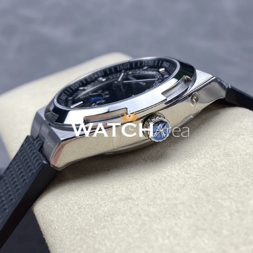 Vacheron Constantin - Overseas/Moon Phase - Black Dial - Black Rubber Strap 4