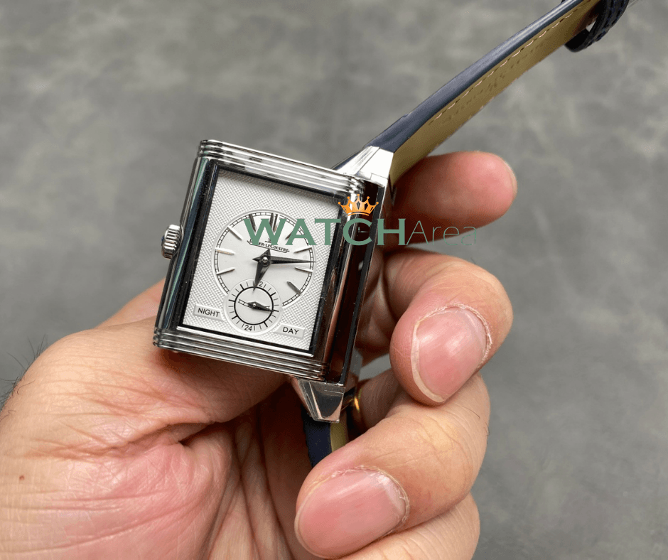 Jaeger-LeCoultre Reverso - Blue/White Dial - Blue Leather Strap 5