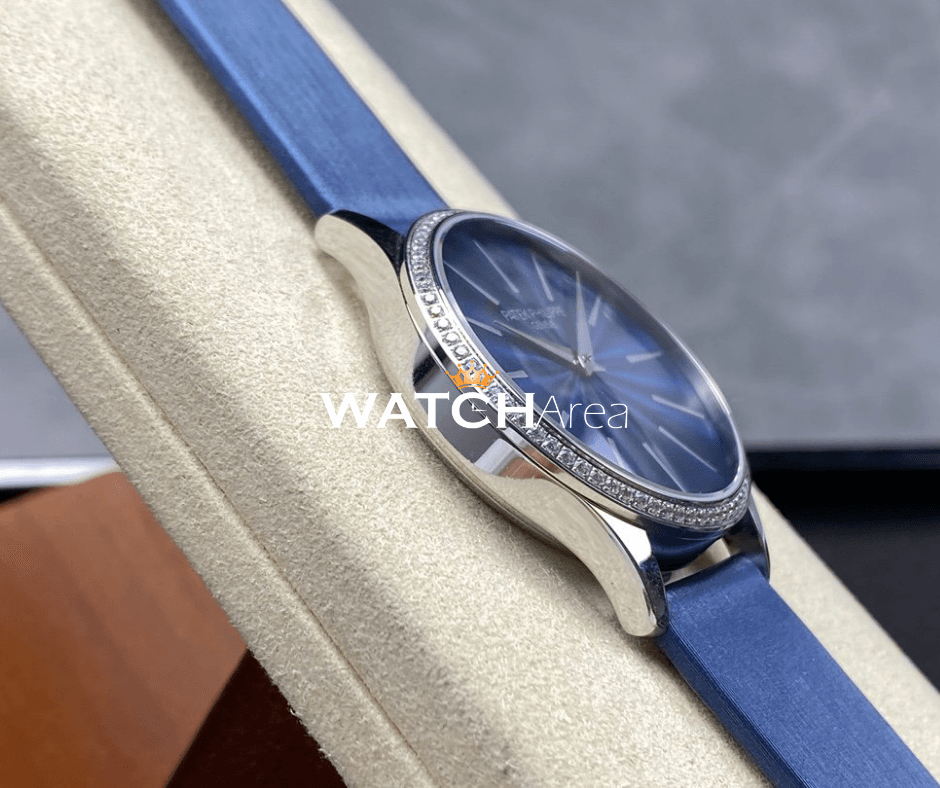Patek Philippe Calatrava - Blue Dial - Satin Strap 4