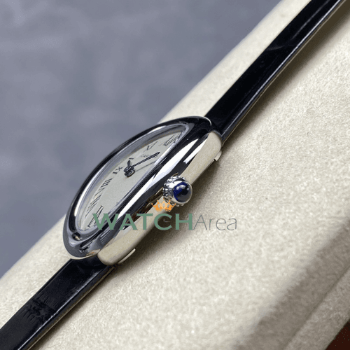 Cartier - Baignoire - White Dial - Black Leather Strap 3