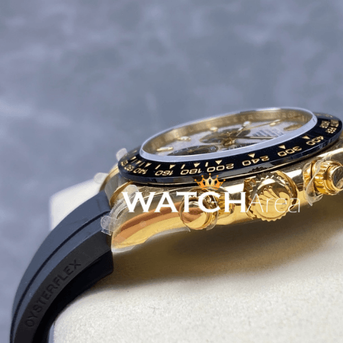 Rolex - Daytona - Gold/Meteorite Dial - Black Oysterflex Rubber Strap 4