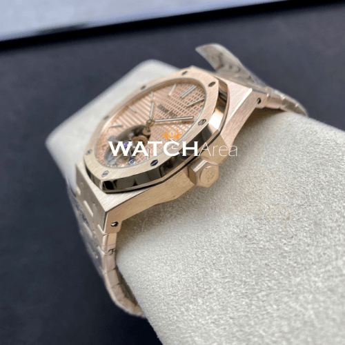 Audemars Piguet - Royal Oak - Tourbillon - Rose Gold - Pink Toned Dial 4