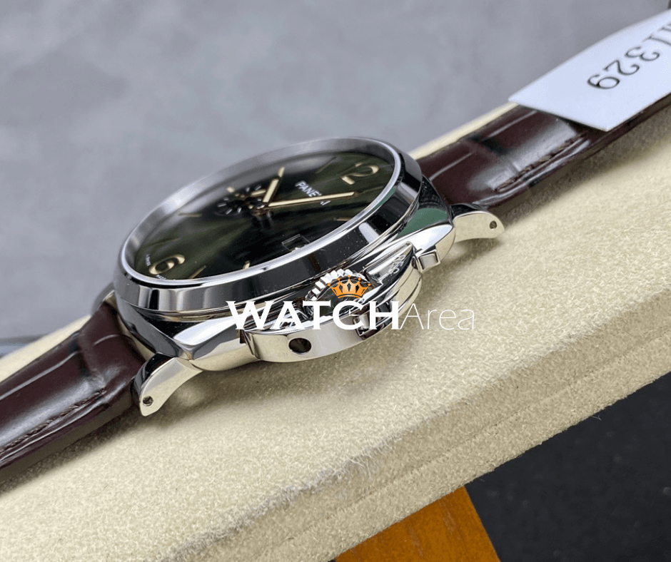 Panerai Luminor Due - Green Dial - Brown Leather Strap 4