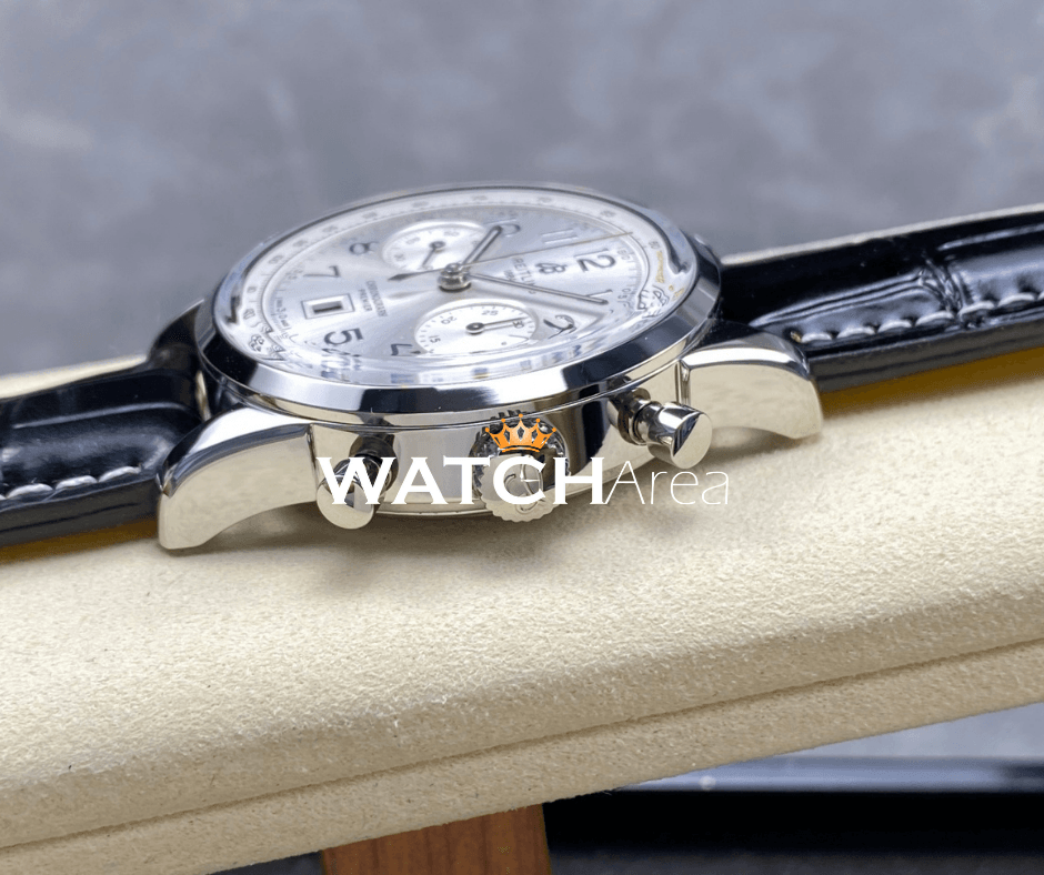 Breitling Chronometer Premier (Ref. AB0930371G1P1). White Dial, SS Case on Black leather strap. 4