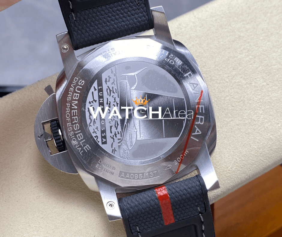 Panerai Submersible/QuarantaQuattro Luna Rossa Limited - Silver Dial - Blue textile & rubber strap 4