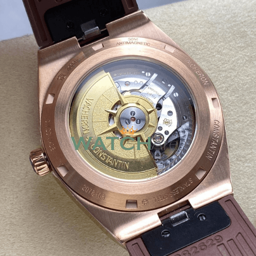 Vacheron Constantin - Overseas/Moon Phase - White Dial - RG Bezel - Brown Rubber Strap 7