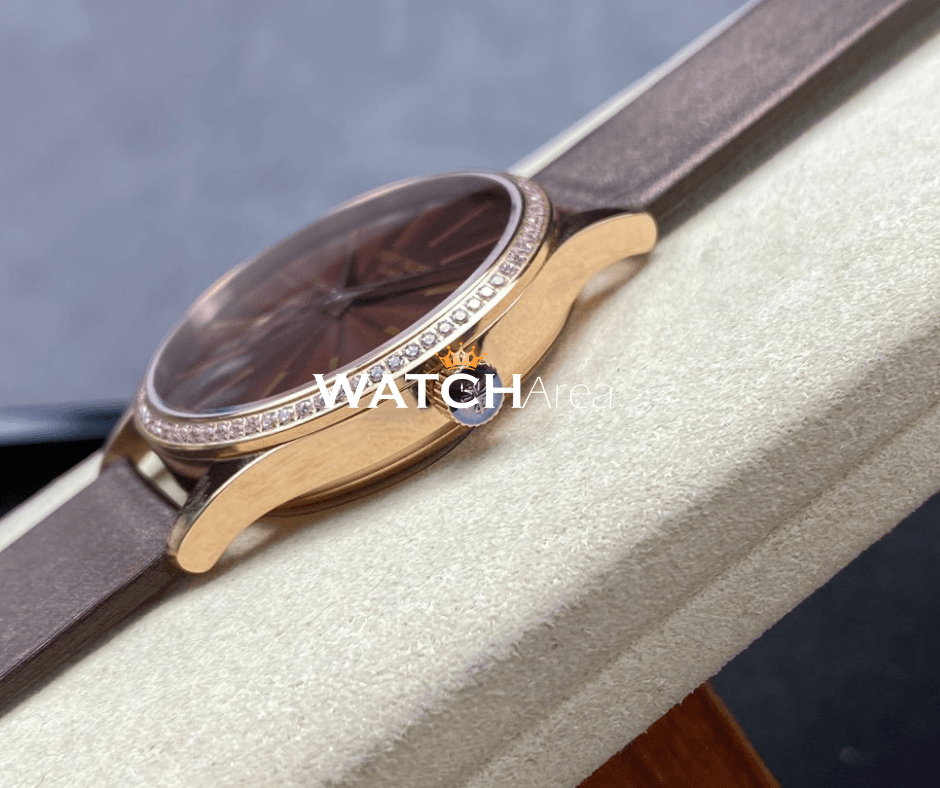 Patek Philippe Calatrava - Brown Dial - Satin Strap 5