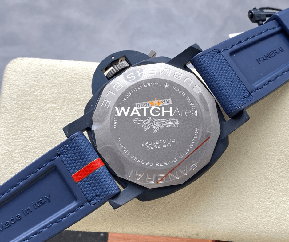 Panerai Submersible Luna Rossa - White Dial - Blue Textile & Rubber Strap 5