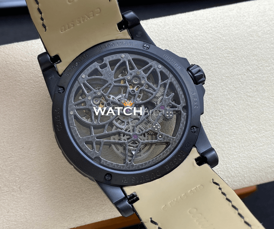Roger Dubuis Excalibur - Black Titanium Case - Black Leather Strap 5