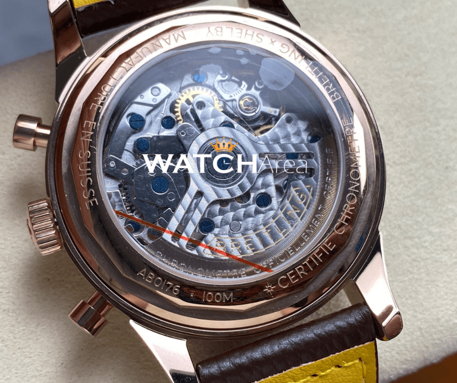 Breitling Chronometer Premier - White Dial - Brown Leather Strap 6