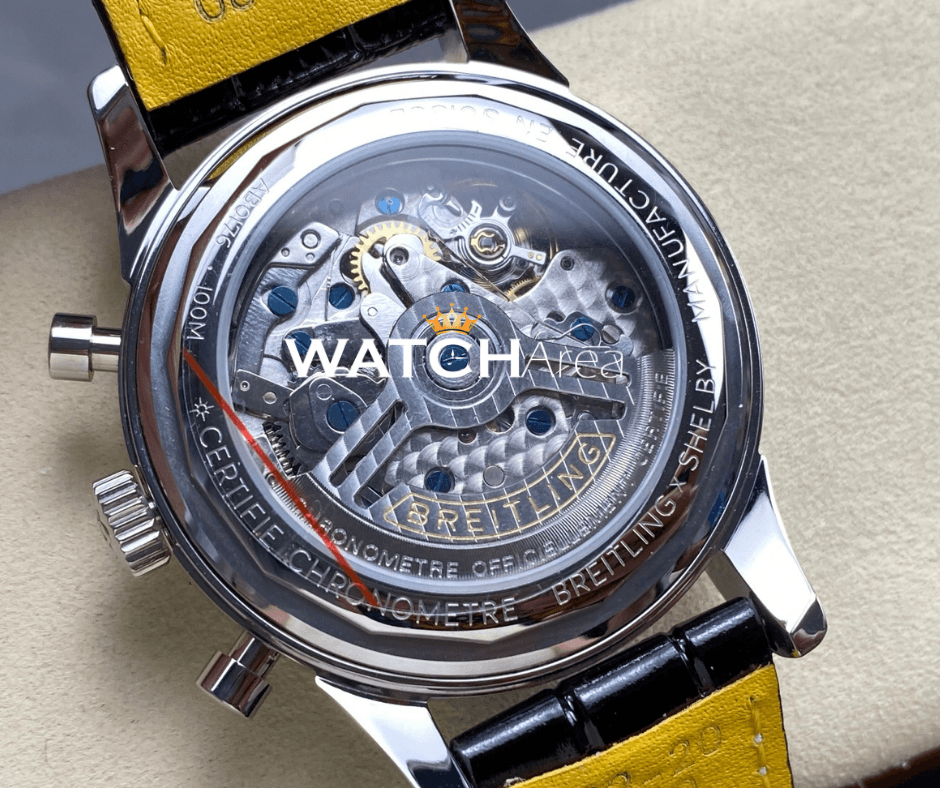 Breitling Chronometer Premier - Silver Dial - Black Leather Strap 6