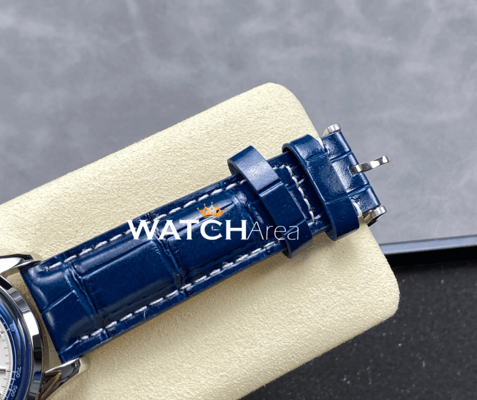 Breitling Chronometer Premier - White Dial - Blue Leather Strap 6