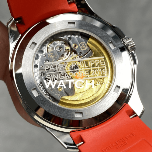 Patek Philippe Aquanaut - Black Dial - Red Strap 7