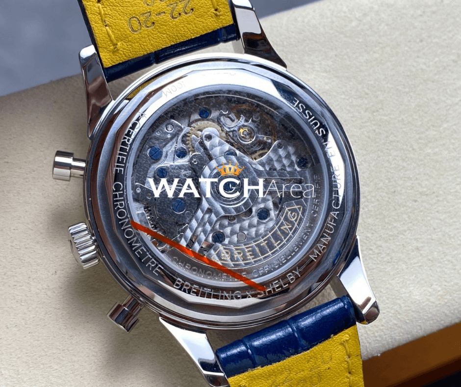 Breitling Chronometer Premier - Blue Dial - Blue Leather Strap 6