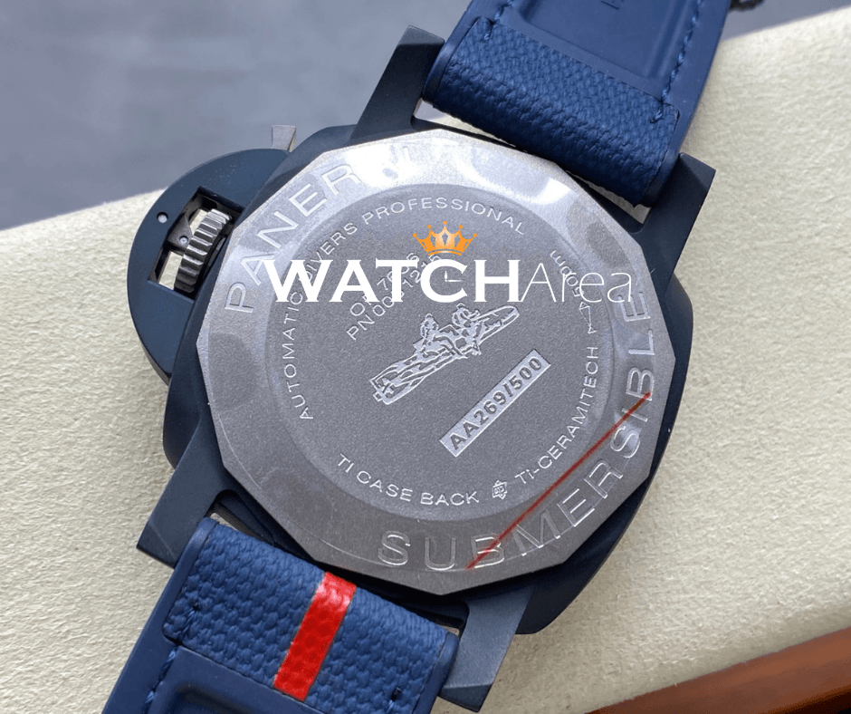 Panerai Submersible Luna Rossa - Blue Dial - Blue Textile & Rubber Strap 6