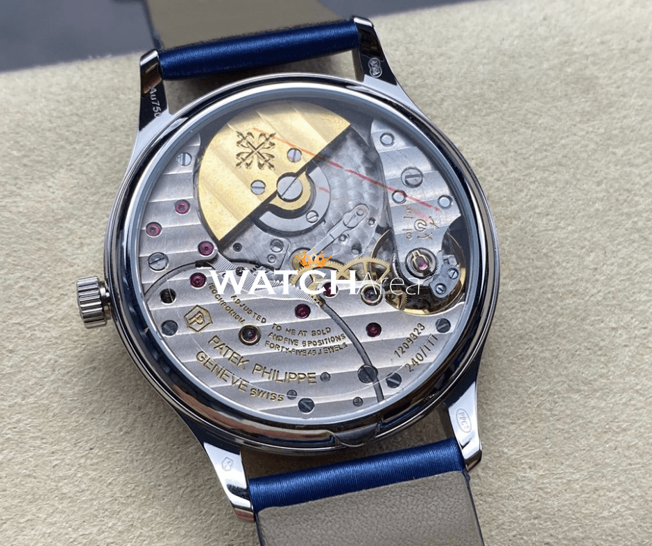 Patek Philippe Calatrava - Blue Dial - Satin Strap 8