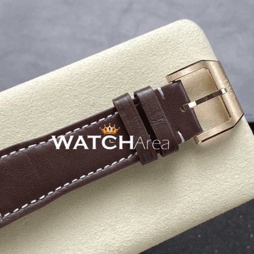 IWC - Pilot's Watch - Green Dial - RG Case - Brown Leather Strap 6