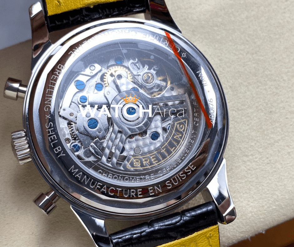 Breitling Chronometer Premier (Ref. AB0930371G1P1). White Dial, SS Case on Black leather strap. 7