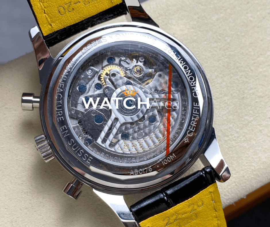 Breitling Chronometer Premier - Gray Dial - Black Leather Strap 6