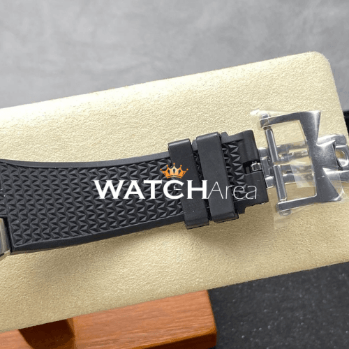 Vacheron Constantin - Overseas/Moon Phase - Black Dial - Black Rubber Strap 6