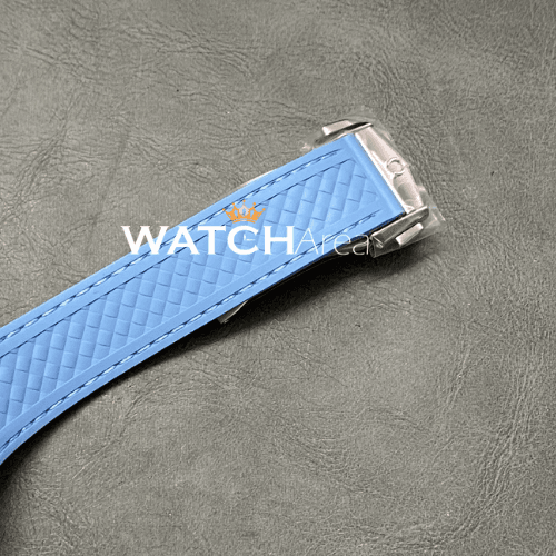 Omega - Seamaster - Sky Blue Dial - Sky Blue Rubber Strap 6