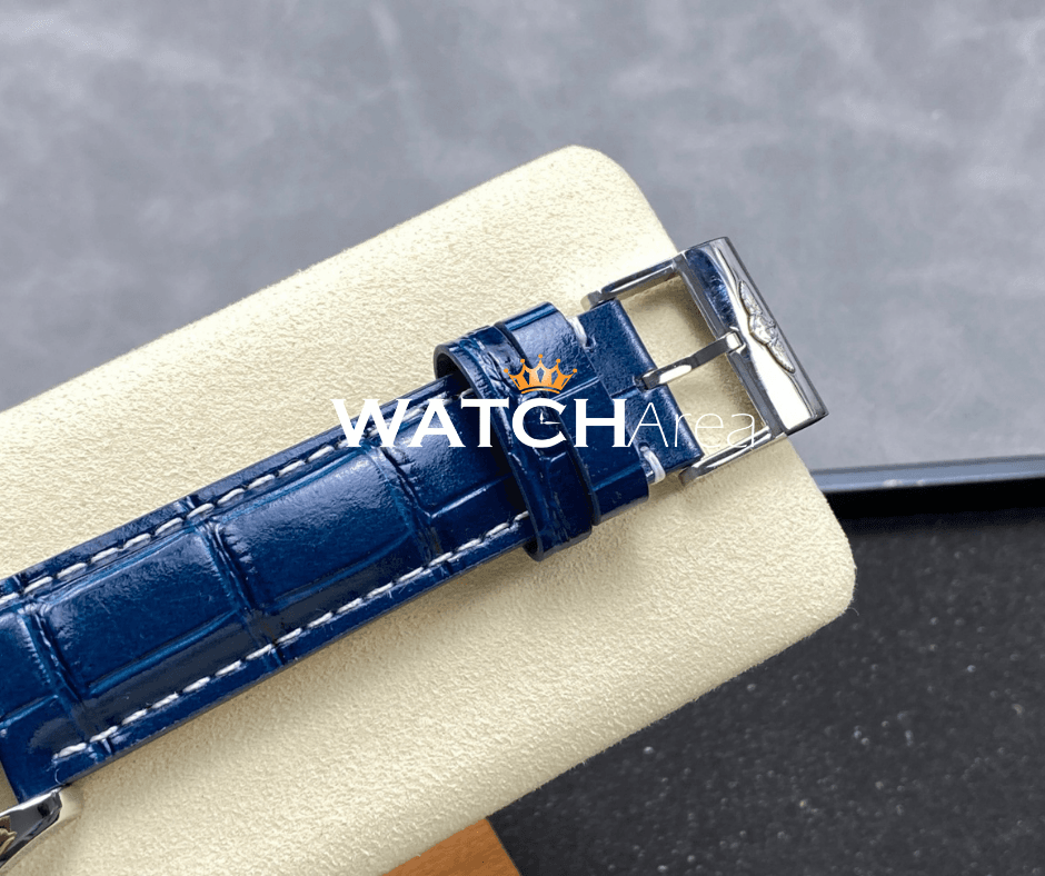 Breitling Chronometer Premier - Blue Dial - Blue Leather Strap 7
