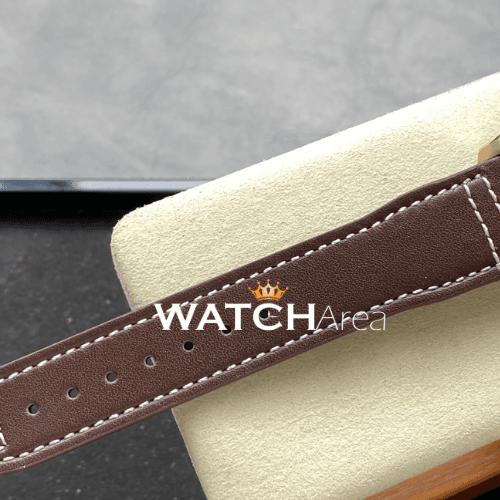 IWC - Pilot's Watch - Green Dial - RG Case - Brown Leather Strap 5