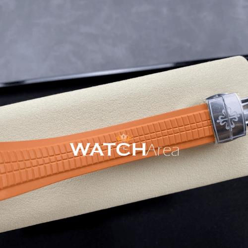 Patek Philippe - Aquanaut - Black Dial - Orange Strap 5