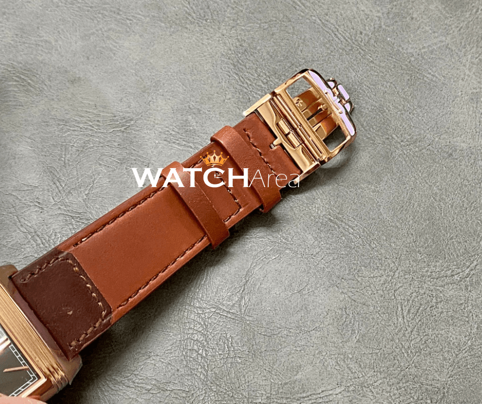 Jaeger-LeCoultre Reverso - Slate Gray/White Dial - Brown Leather Strap 8