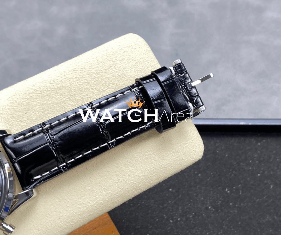 Breitling Chronometer Premier - Gray Dial - Black Leather Strap 7