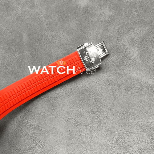 Patek Philippe Aquanaut - Black Dial - Red Strap 6