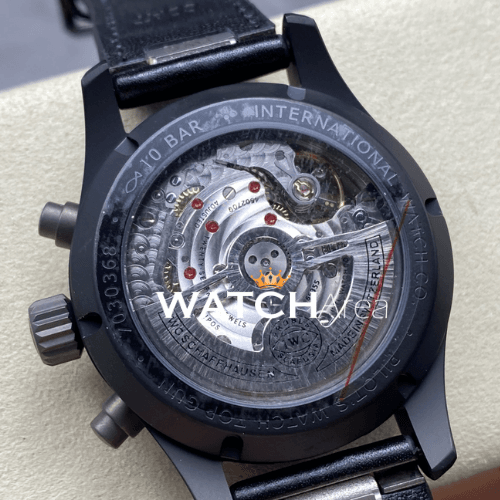 IWC - Pilot's Watch - Black Dial - Black Leather Strap 7