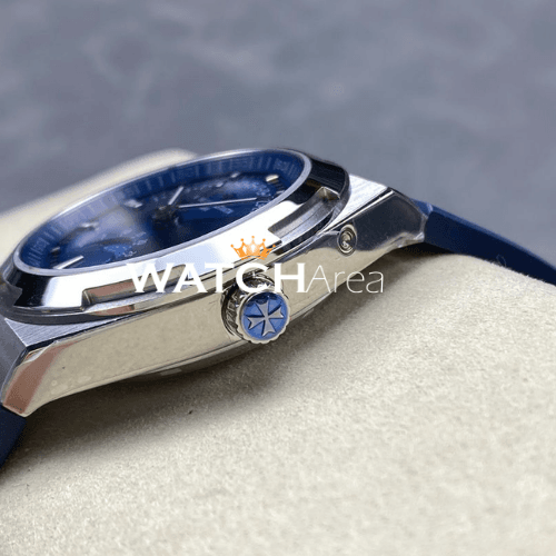 Vacheron Constantin - Overseas/Moon Phase - Blue Dial - Blue Rubber Strap 4