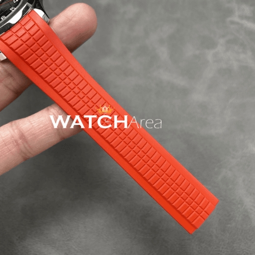 Patek Philippe Aquanaut - Black Dial - Red Strap 5