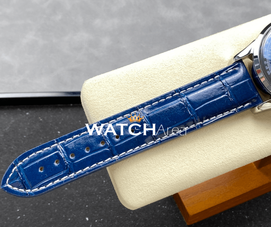 Breitling Chronometer Premier - Blue Dial - Blue Leather Strap 8